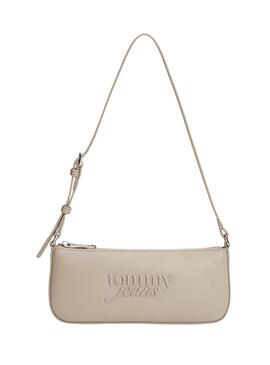 Borsa Tommy Jeans Must Shoulder beige per donna