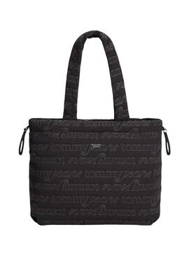 Borsa Tommy Jeans Icon nera per donna