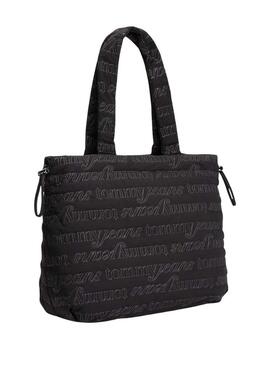 Borsa Tommy Jeans Icon nera per donna