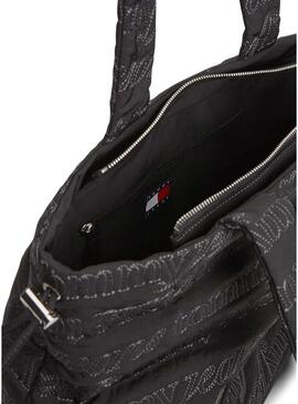 Borsa Tommy Jeans Icon nera per donna