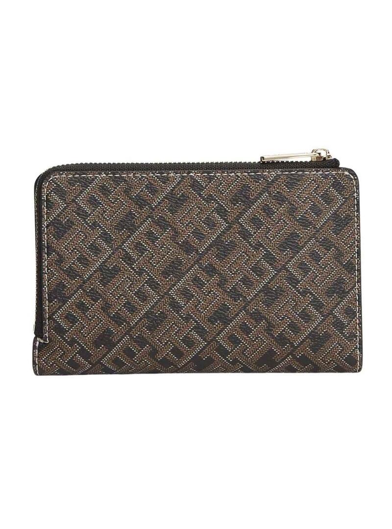 Portafoglio Tommy Hilfiger Monoplay Icon marrone per donna