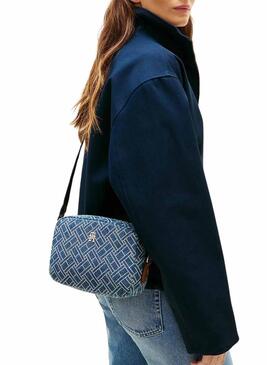 Borsa Tommy Hilfiger Popette camera blu per donna