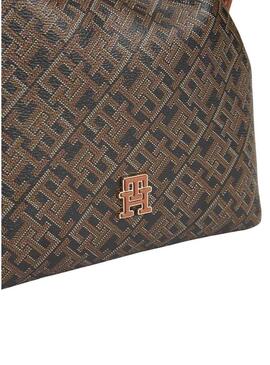 Borsa Tommy Hilfiger Monoplay Bucket marrone per donna