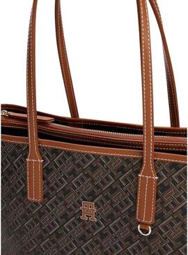 Borsa Tommy Hilfiger Monoplay Tote marrone per donna