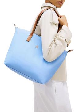 Borsa Tommy Hilfiger Popette blu per donna