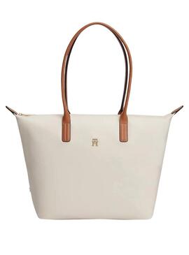 Borsa Tommy Hilfiger Popette bianca crema per donna