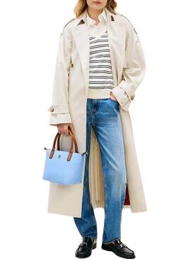 Borsa Tommy Hilfiger Popette mini blu per donna