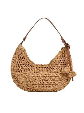 Borsa Pepe Jeans Ziggy Balm in rafia per donna