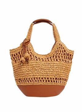 Borsa Pepe Jeans Judith in rafia per donna