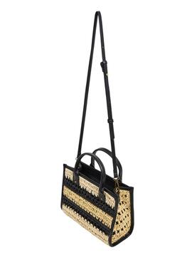 Borsa Pepe Jeans Zadie beige e nera per donna.