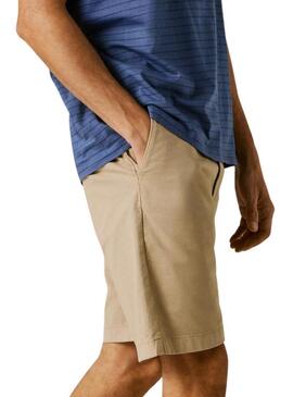 Shorts Pepe Jeans color beige in stile cinese per uomo.