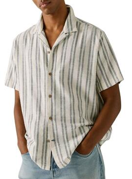 Camicia Pepe Jeans Pershore a righe bianche per uomo