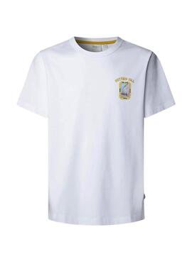 Maglietta Pepe Jeans Sagan bianca per uomo