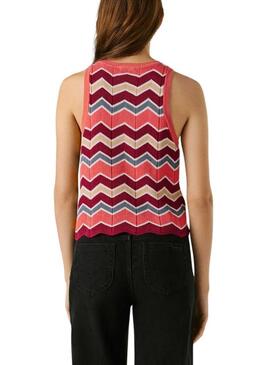 Top Pepe Jeans Kasha rosa per donna