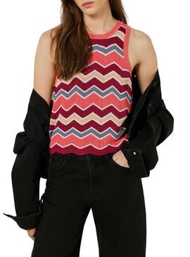 Top Pepe Jeans Kasha rosa per donna