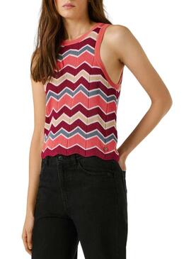 Top Pepe Jeans Kasha rosa per donna