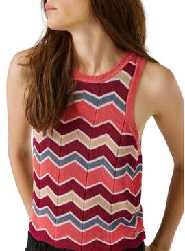 Top Pepe Jeans Kasha rosa per donna