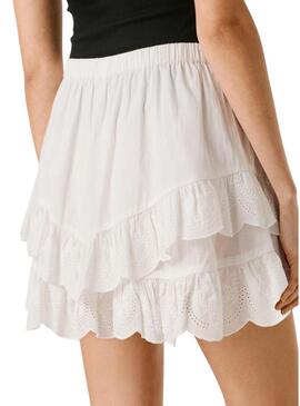 Gonna pantalone Pepe Jeans Camila bianca per donna