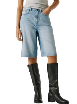 Jeans Bermuda Pepe Jeans Lexa in denim per donna
