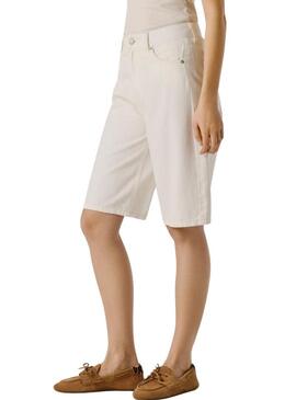 Bermuda Pepe Jeans Lexa bianco per donna