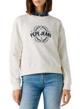 Felpa Pepe Jeans Maat bianca per donna
