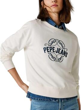 Felpa Pepe Jeans Maat bianca per donna