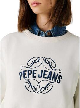 Felpa Pepe Jeans Maat bianca per donna