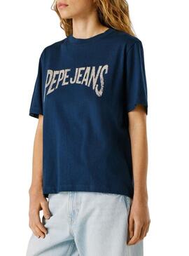 Maglietta Pepe Jeans Maca blu per donna