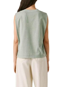 Maglietta verde Pepe Jeans Mirari per donna