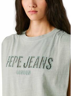 Maglietta verde Pepe Jeans Mirari per donna