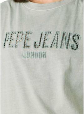 Maglietta verde Pepe Jeans Mirari per donna