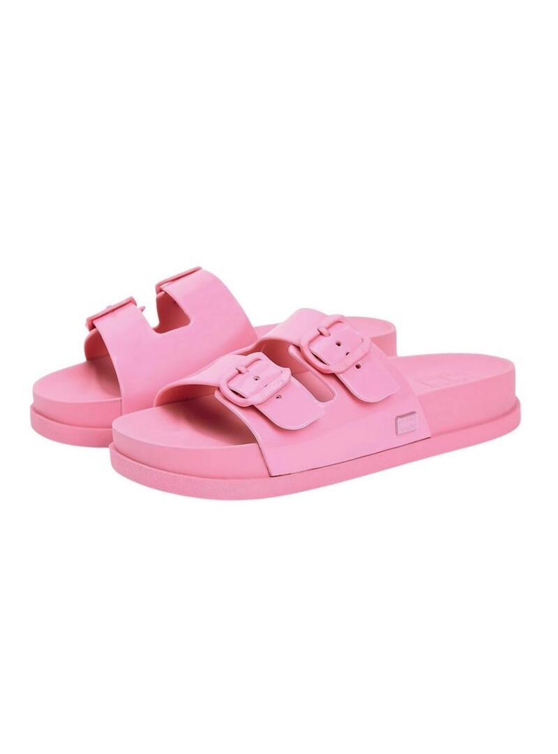 Infradito Tommy Jeans Confort Jelly con fibbie rosa per donna