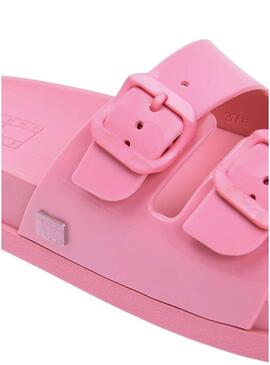 Infradito Tommy Jeans Confort Jelly con fibbie rosa per donna