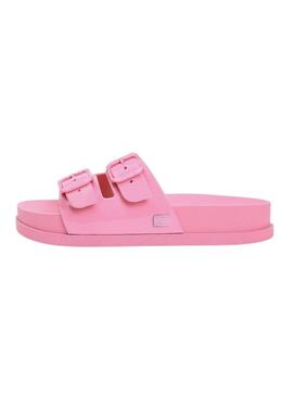 Infradito Tommy Jeans Confort Jelly con fibbie rosa per donna