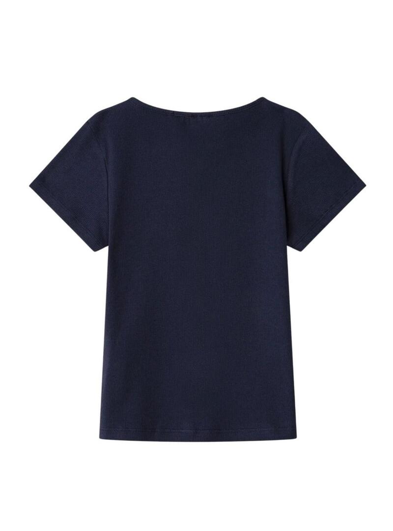 Maglietta Pepe Jeans Angy blu scuro per ragazza