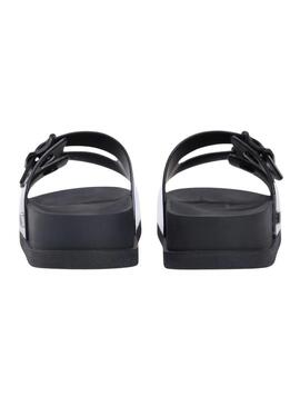 Ciabatte Tommy Jeans Confort Jelly con fibbie nere per donna.