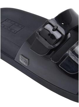 Ciabatte Tommy Jeans Confort Jelly con fibbie nere per donna.