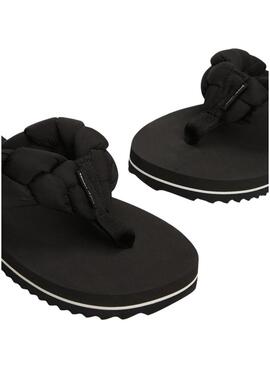 Infradito Tommy Jeans intrecciati neri da donna