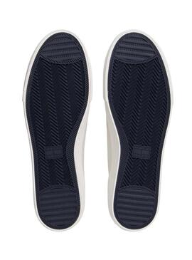 Scarpe Tommy Jeans in pelle Archive con logo bianco per uomo