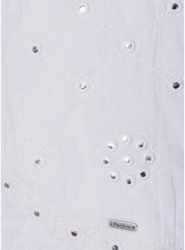 Top Pepe Jeans Holly bianco per ragazza
