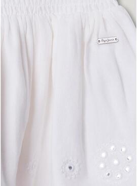 Gonna Pepe Jeans Holly bianca per bambina