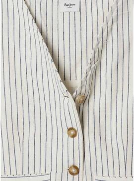 Gilet Pepe Jeans Izzy a righe diplomatiche per bambina