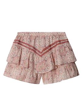 Shorts Pepe Jeans Hella stampati floreali per bambina.