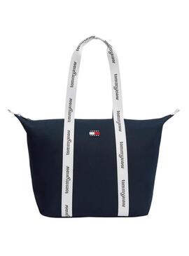 Borsa Tommy Jeans Essential tote blu navy per donna