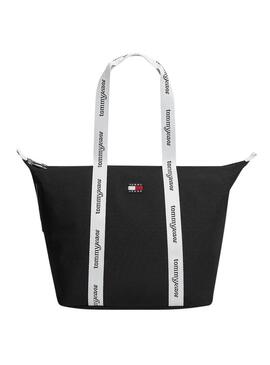 Borsa Tommy Jeans Essential tote nera per donna