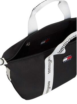 Borsa Tommy Jeans Essential Mini tote nera per donna