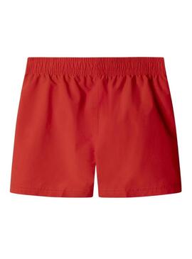 Costume da bagno Pepe Jeans con logo stampato rosso per bambino.