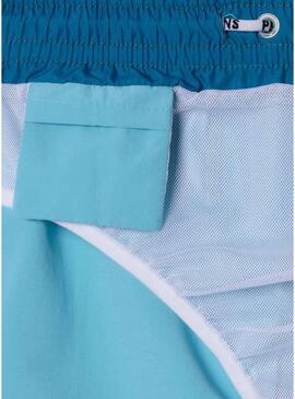 Costume da bagno Pepe Jeans con logo stampato blu per bambino
