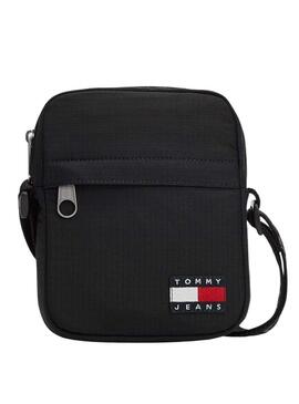 Borsa Tommy Jeans reporter Essential Ripstop nera per uomo