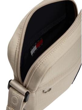 Borsa reporter Tommy Jeans Essential Ripstop beige per uomo